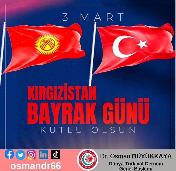 Kardeş Kırgızistan Cumhuriyetinin bayrak günü kutlu